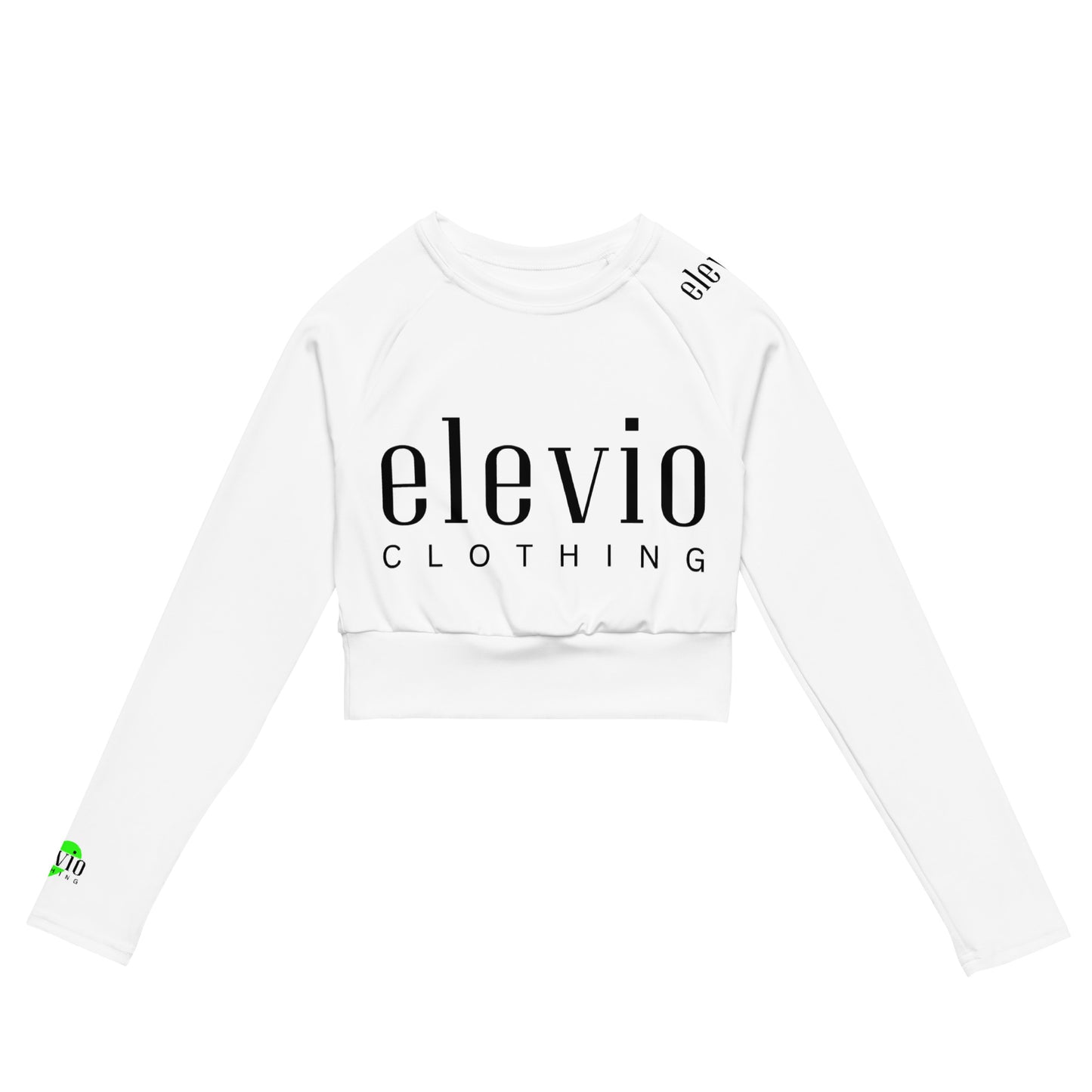 🔥 Elevio Recycled Long-Sleeve Crop Top – Sustainably Bold, Effortlessly Strong