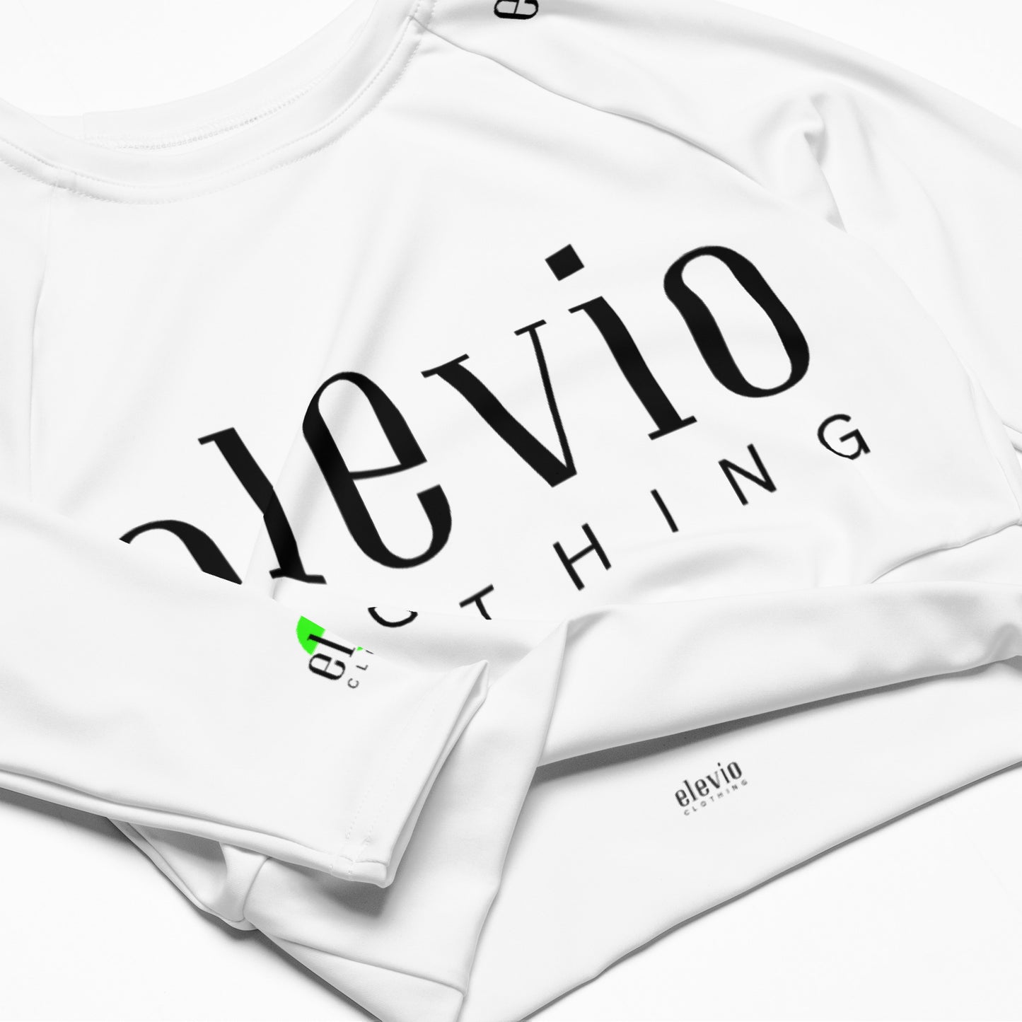 🔥 Elevio Recycled Long-Sleeve Crop Top – Sustainably Bold, Effortlessly Strong